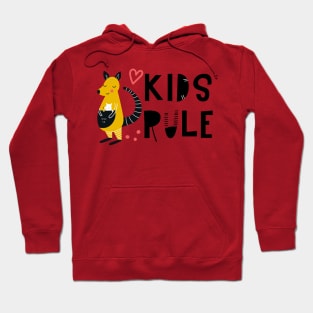 Kids Rule Kangaroo For New Moms, Teachers, Nannies, Babysitters Hoodie